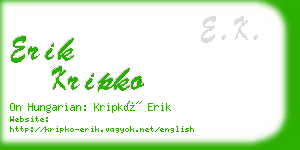 erik kripko business card